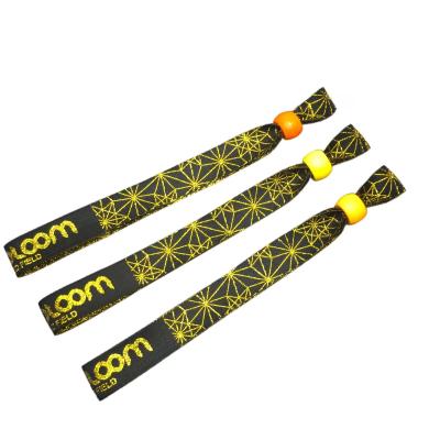 China Custom Event Festival Party RFID Wristbands with Satin Fabric and Logo Text Printing for sale