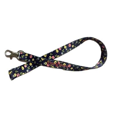 China Thermal Transfer Printing Flat Polyester Single Custom Sublimation Lanyards With Logo for sale