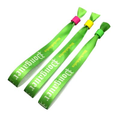 China Custom Printed RFID Wristbands in Satin Fabric for Event and Festival Identification for sale