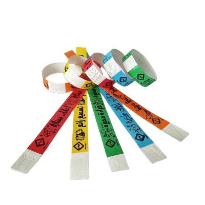 China ISO9001 Certified Waterproof Tyvek Paper Bracelets for Event Identification and Entry for sale