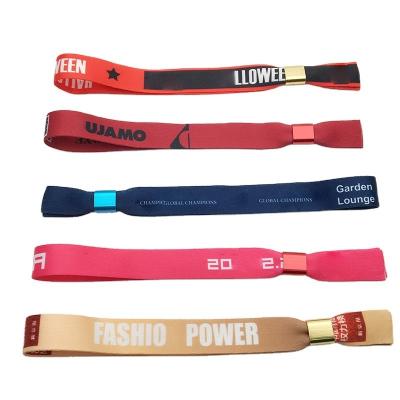 China Environmental Protection RFID Wristbands Customized Satin Fabric for Event Festivals for sale