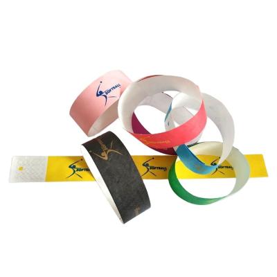 China Gift Occasion Custom Paper Wristbands for Events Party 250mm Long Disposable Waterproof for sale