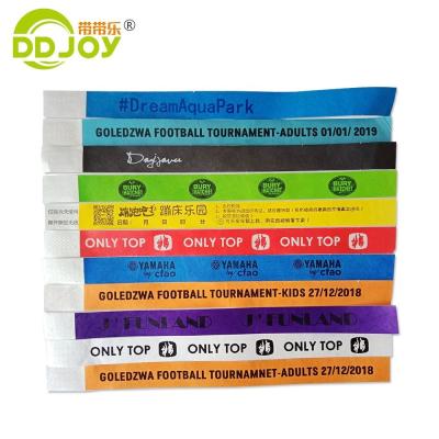 China Custom Tyvek Wristband for Events and Parties 250*25mm/250*19mm Personalized Design for sale