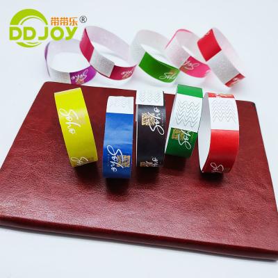 China 250*25mm/250*19mm Customized Waterproof Paper Bracelet for Events and Identification for sale