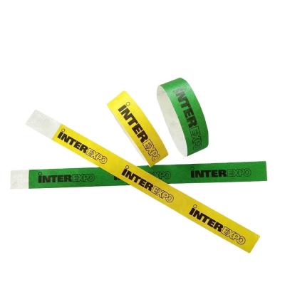 China 15 Colors Tear Resistant Tyvek Wristband for Events and Parks Customized Logo Accepted for sale