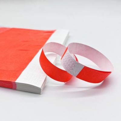 China 250*19mm Tyvek Paper Wristbands CLASSIC Style for Events/Playground/Festival One Time for sale