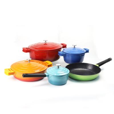 China Sustainable top quality non stick pan cookware set coated granite kitchenware supplier for sale