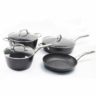 China Kitchen Use Durable Durable Pots And Pan Non Stick Cookware Set for sale