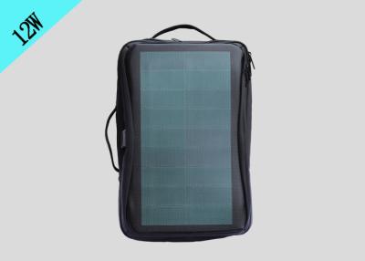 China 12W CIGS Solar Panel Backpack Emergency Business Leisure Solar Charging Backpack for sale