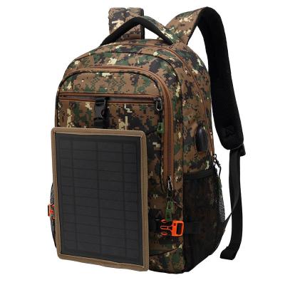 China Outdoor Solar Sports Backpack / Rechargeable Solar Backpack With Large Capacity for sale