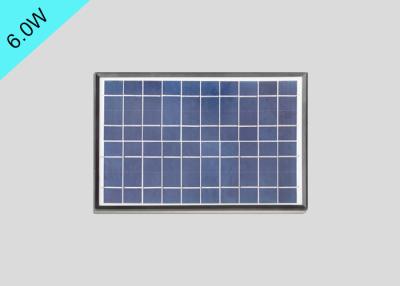 China 5V Monocrystalline Silicon Solar Panels 6w Glass Front Cover With Plastic Frame for sale