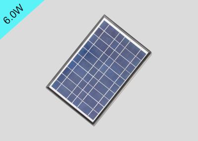 China 1200mA Small Polycrystalline Solar Panels 6w Plastic Frame 1 Year Warranty for sale