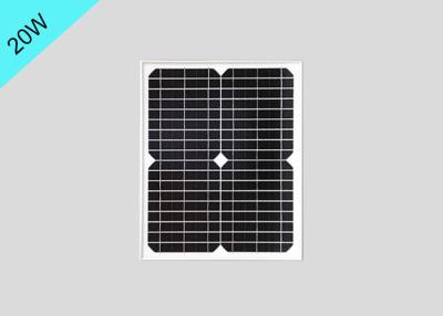 Chine Petits panneaux solaires monocristallins de cadre en aluminium 20W 18V avec la garantie de 1 an à vendre