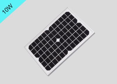 China Long Lifespan Small Monocrystalline Solar Panels 10 Watt Tempered Glass Lamination for sale