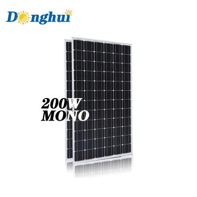 China Donghui 200w high quality solar panels mono crystalline solar panel for home power systems 36v à venda