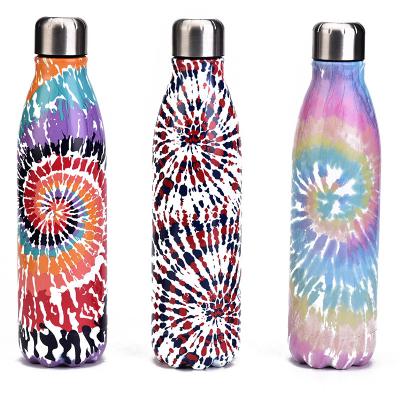 China Stainless Steel Double Layer Insulation Cup Casual Color Tie-Dye Coke Bottle Insulation Cup Outdoor Sports Water Cup for sale