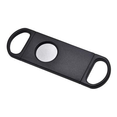 China Portable Cigar Accessories Custom Logo Cigar Punch Cutter Scissors Stainless Steel Casual Wholesale Metal Cigar Cutter for sale