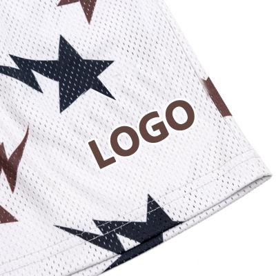 China Anti-wrinkle Custom Logo Color Designer Mesh Shorts Jogger Casual Lining Summer Sublimation All Over Print Custom Blank Short Men Mesh Shorts for sale