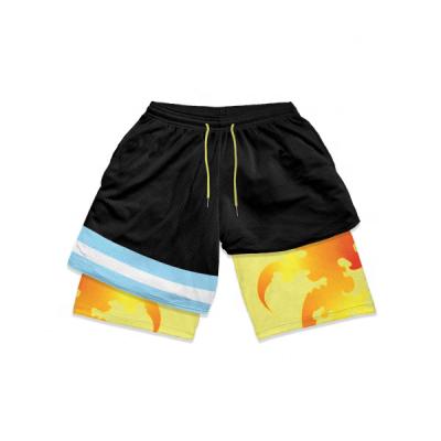 China Anti-wrinkle Custom Printed Swimming Swimwear With Logo Cargo Mens Swim Wear Fitness Mesh Board Shorts Beach Shorts Swim Trunks For Men for sale