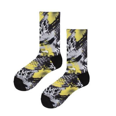 China QUICK DRY Men's Comfortable Custom Logo Stocking Printing Design Your Own Sublimation Socks for sale