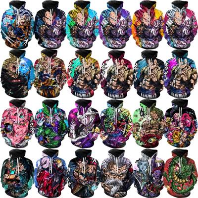 China Other Custom Logo 3d Printed Hoodie Anime Oversize Pullover Washed Polyester Men Male Streetwear Sublimation Sweatshirt Hoodies for sale