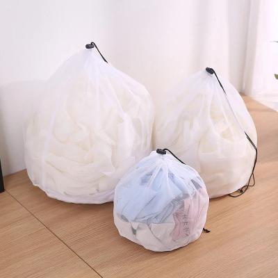 China Modern Wholesale Nylon Washing Machine Drawstring Bra Underwear Knock Foldable Mesh Laundry Bag Household Clothes Care Home for sale