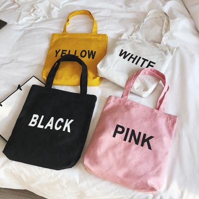 China Wholesale Eco Friendly Customized Handled Logo Printed Shopping Tote Cotton Canvas Bags With Handle for sale