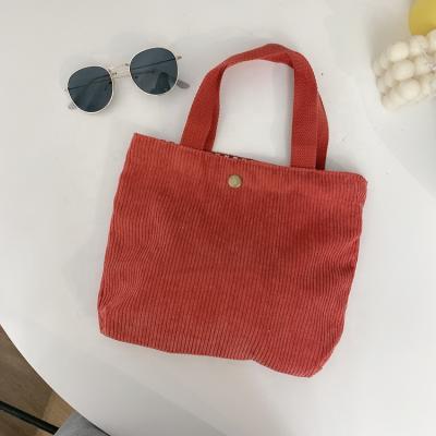 China casual & Corduroy Tote Shopping Bag High Quality Fashion Packaging Promotional Eco-Friendly Cosmetic Storage Bag Large for sale