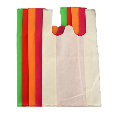 China Handled Manufacturers Shopping Malls Supermarkets PP Promotional Custom Nonwoven Vest Shopping Bags for sale