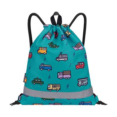 China Factory Wholesale Reusable Accept Cheap Customized Logo Printing Drawstring Bag Cartoon Sports Cloth Bag for sale