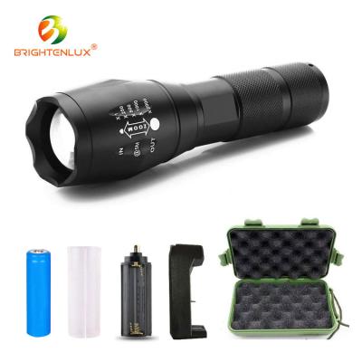 China Outdoor activity factory outlet OEM cheap black pocket 10w xml t6 aluminum tactical zoom led flashlight for sale