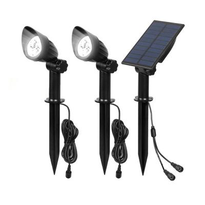 China Hot Sales Outdoor Garden Solar Shine 2 LAMPS 6 LED Ground Lamp , Solar Lawn Light Garden for sale