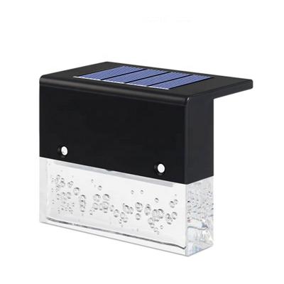 China New Arrival Mini Solar Fence Lamp Outdoor RGB Solar Powered Waterproof Garden Led Stair Step Lights For Garden for sale