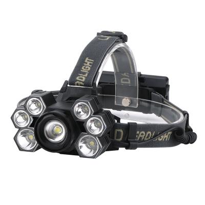 China bright & Light Usb Charging 7 3*Xml T6+4*Xpe Led Headlight Led Headlamp Zoom Head Lamp Light Torch Lanterna For Camping for sale