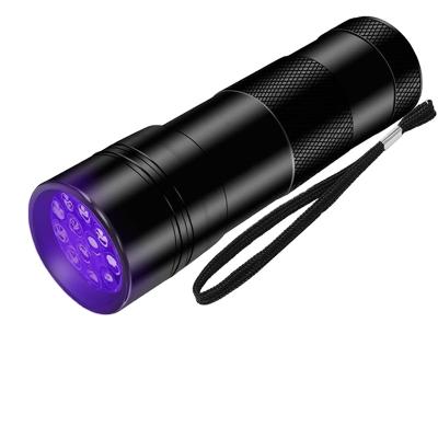 China Mini 9 LED Ultra Violet Portable Black Light UV Field Emergency Flashlight Outdoor Torch for sale