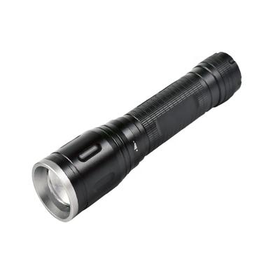 China Focus Adjustable Hand LED Torch Light Outdoor Waterproof Military Tactical Self Defensive Camping Flashlight LED Zoomable for sale