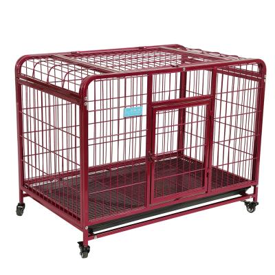 China LJF198L Removable Stain Breathable Square Tube Dog Cage Large Cat Cage Cat Cage With Wheels Pet Cages for sale