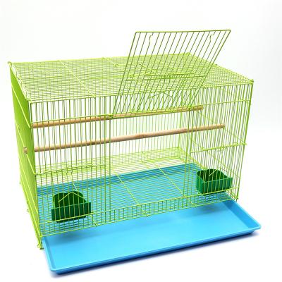 China Breathable Green Pet Keeping Space Viable Bird Cages Small Parrots Folding Metal Bird Cages Portable Large Wire Bird Cages for sale