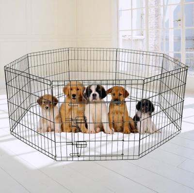 China Outdoor Expandable Viable Barrier Breathable Pet Metal Wire Pet Backyard Barrier Security Pet Playpen Cages for sale