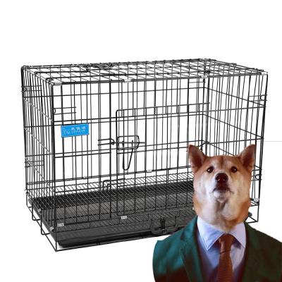 China Selling Black Metal Dog Crate Warm Goods Outdoor Folding Large Dog Cage for sale