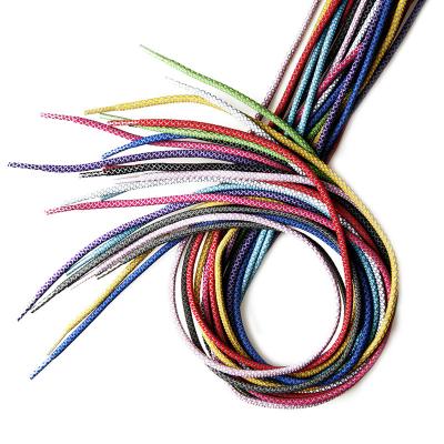 China Round Colorful Round Reflective Shoe Laces for sale