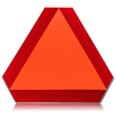 China Aluminum Slow Sign Rust Free Roadway Safety Signs Vehicle Triangle Slow Signs For Tractors for sale