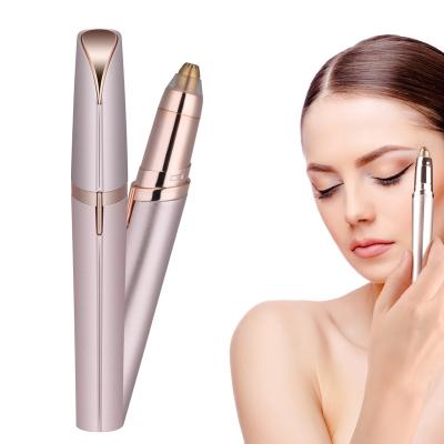 China Safety Mini Eyebrow Hair Remover Electric Eyebrow Trimmer Facial Hair Removal Device Stainless Steel for sale