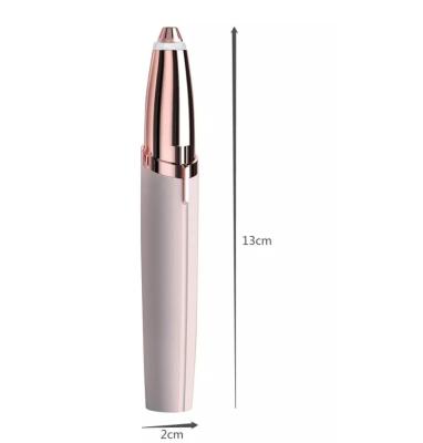 China Safety Lipstick Style Eyebrow Hair Removal Machine Electric Eyebrow Shaper Mini Eyebrow Trimmer for sale