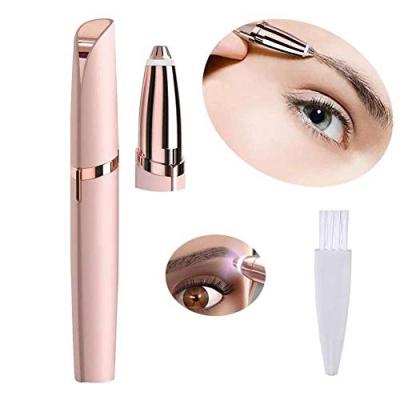 China New Stainless Steel Personal Makeup Tool Mini Electric Eyebrow Hair Removal Device Eyebrow Trimmer Eyebrow Shape Pen Stainless Steel for sale