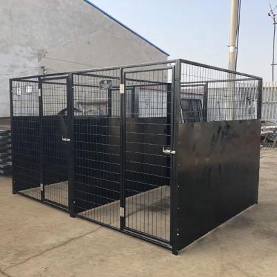 China Breathable Wholesale Black Coated Panels And Welded Powder Indoor/Outdoor Wire Dog Race Kennel Doors for sale