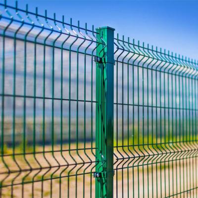 China Easily Assembled High Quality PVC Coated V Bend Mesh Security Fencing With Post for sale