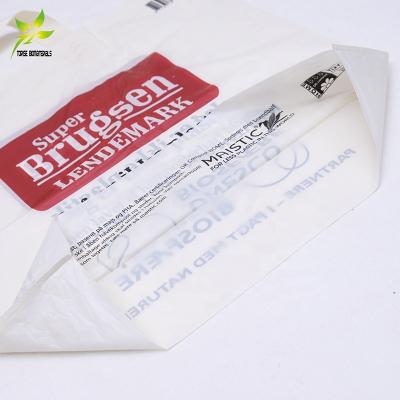 China 100% Compostable Die Cut Plastic Handle Shopping Bags 100% Fully Biodegradable for sale