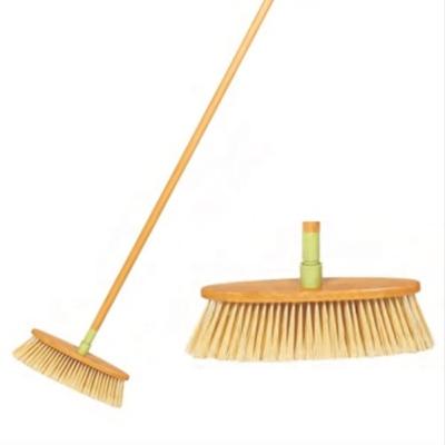 China Household Home Hygiene Bamboo Material Soft Bristle Cleaning Bamboo Broom for sale