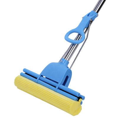 China Durable Super Magic PVA Bathroom Water Absorption Steel Handle Sponge Mop for sale